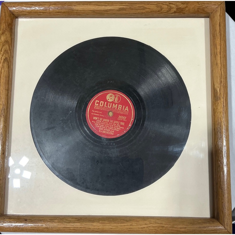 Vintage Framed Columbia 78 RPM Record Kay Kyser Don't Sit Under The Apple Tree